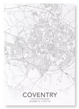 Coventry full map (Pack of 2 prints)