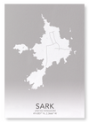 Sark full map (Pack of 2 prints)