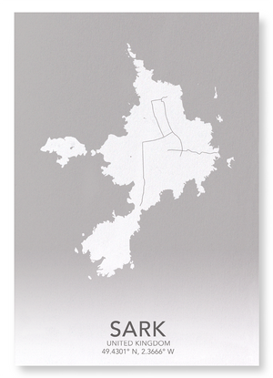 Sark full map (Pack of 2 prints)