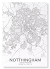 Nottingham full map (Pack of 2 prints)