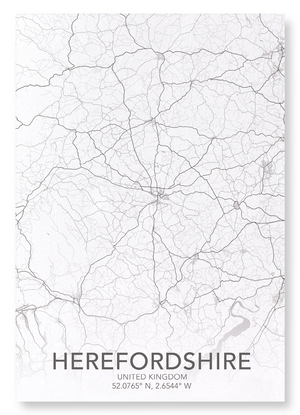 Herefordshire full map (Pack of 2 prints)