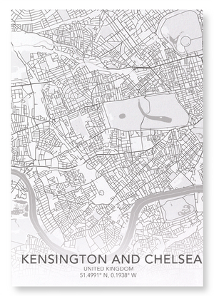 Royal Borough of Kensington and Chelsea full map (Pack of 2 prints)