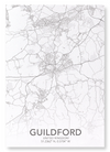 Guildford full map (Pack of 2 prints)