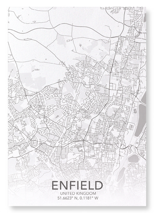 Enfield full map (Pack of 2 prints)