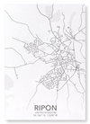 Ripon full map (Pack of 2 prints)