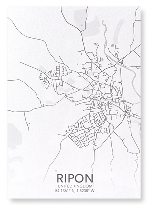 Ripon full map (Pack of 2 prints)