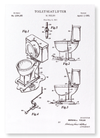 Patent of toilet seat lifter (1970) (Pack of 2 prints)