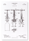 Patent of corkscrew (1898) (Pack of 2 prints)