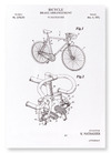 Patent of bicycle brake arrangement (1973) (Pack of 2 prints)