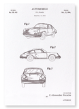 Patent of automobile (1964) (Pack of 2 prints)