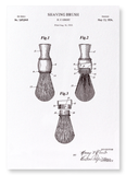 Patent of shaving brush (1924) (Pack of 2 prints)