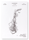 Patent of saxophone (1936) (Pack of 2 prints)