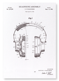 Patent of headphone (1966) (Pack of 2 prints)