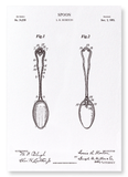 Patent of spoon (1895) (Pack of 2 prints)