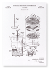 Patent of coffee brewing apparatus (1967) (Pack of 2 prints)