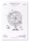 Patent of astronomical globe (1915) (Pack of 2 prints)