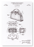 Patent of handbag (1949) (Pack of 2 prints)