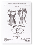 Patent of corset and bust (1911) (Pack of 2 prints)