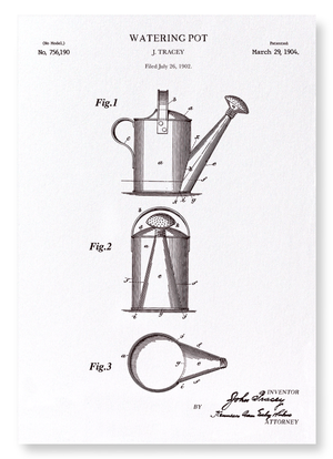 Patent of watering pot (1904) (Pack of 2 prints)