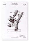 Patent of microscope (1899) (Pack of 2 prints)