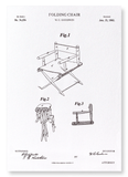 Patent of folding chair (1862) (Pack of 2 prints)