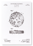 Patent of adjustable film reel (1915) (Pack of 2 prints)