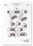 Patent of theatre ticket (1940) (Pack of 2 prints)