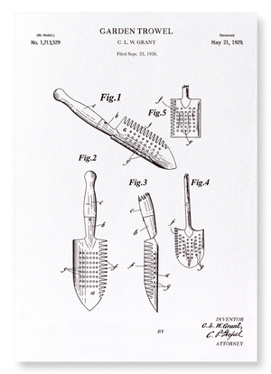 Patent of trowel (1929) (Pack of 2 prints)