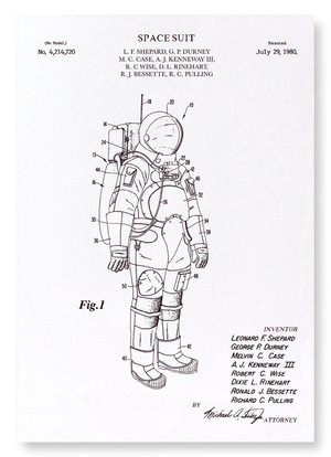 Patent of spacesuit (1980) (Pack of 2 prints)