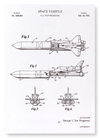 Patent of space vehicle (1975) (Pack of 2 prints)