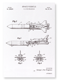 Patent of space vehicle (1975) (Pack of 2 prints)