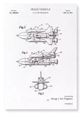 Patent of space vehicle (1975) (Pack of 2 prints)