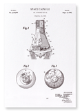 Patent of space capsule (1966) (Pack of 2 prints)