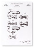 Patent of reversible bow tie (1923 (Pack of 2 prints)