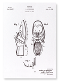 Patent of golf shoes (1930) (Pack of 2 prints)