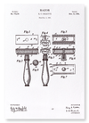 Patent of razor (1904) (Pack of 2 prints)