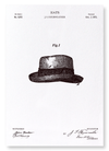 Patent of hats (1873) (Pack of 2 prints)