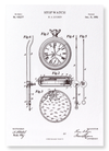 Patent of stopwatch (1889) (Pack of 2 prints)