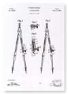 Patent of compass (1904) (Pack of 2 prints)