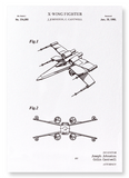 Patent of X-wing fighter (1980) (Pack of 2 prints)