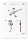 Patent of B-wing (1985) (Pack of 2 prints)