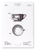 Patent of cup or bowl (1898) (Pack of 2 prints)