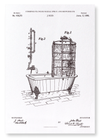 Patent of shower bath (1890) (Pack of 2 prints)