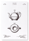 Patent of teapot (1889) (Pack of 2 prints)