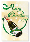 Champagne Christmas bottle (Pack of 2 prints)