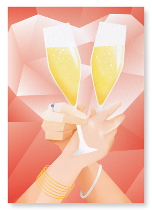 Toast of mrs and mrs (Pack of 2 prints)