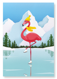 Winter flamingo (Pack of 2 prints)