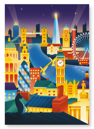 London at night (Pack of 2 prints)