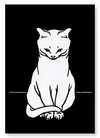 Sitting cat (1918) in white (Pack of 2 prints)