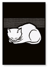 Sleeping cat (1917) in white (Pack of 2 prints)